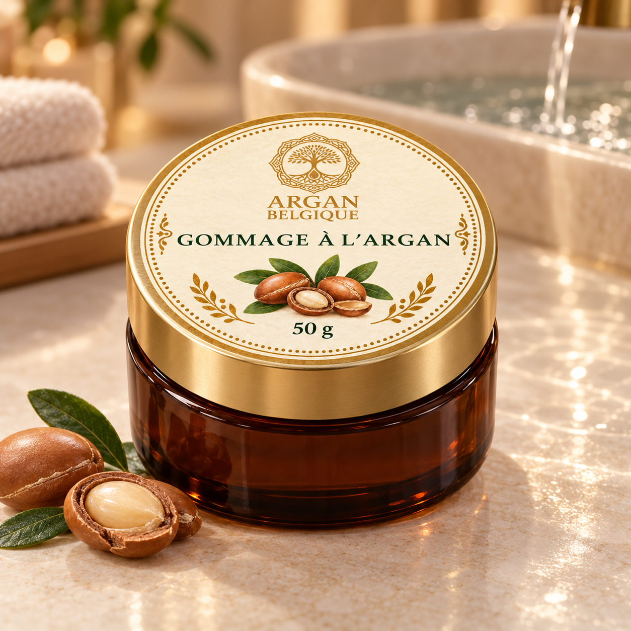 Gommage à l'Argan — vue de face Argan Belgique
