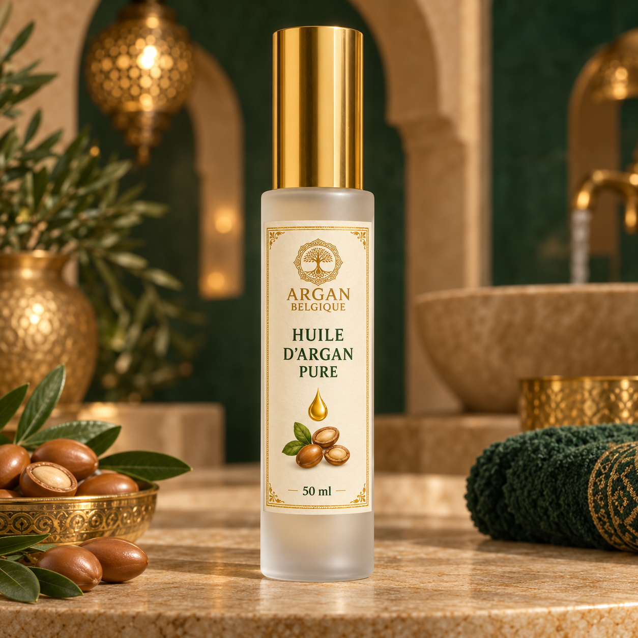 Huile d'Argan Pure — vue de face Argan Belgique