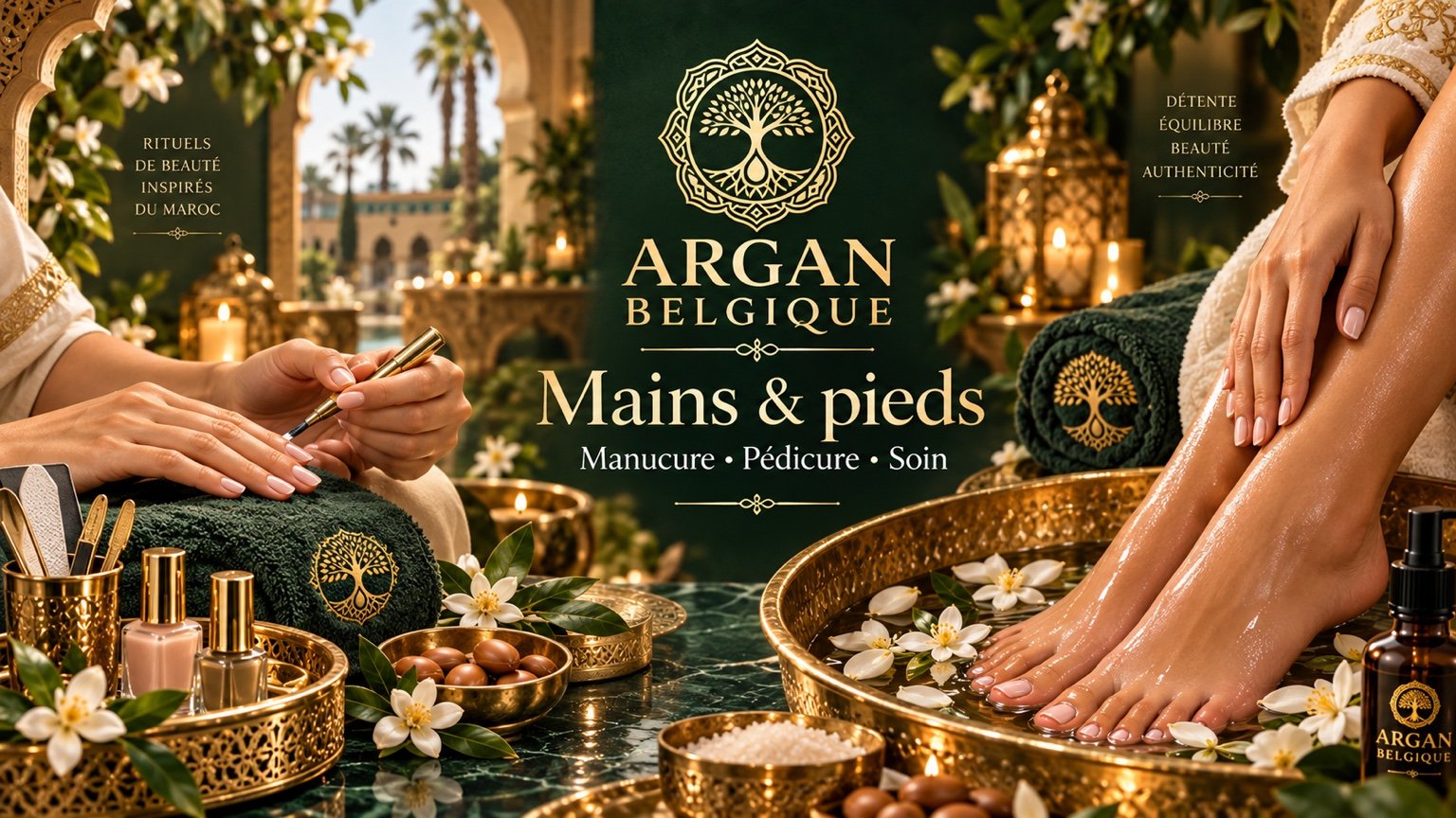 Mains et pieds — illustration Argan Belgique
