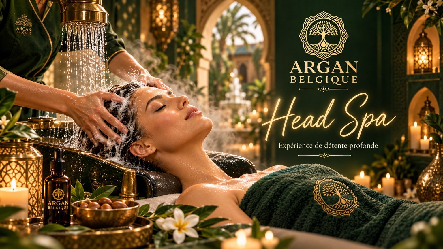 Head Spa — illustration Argan Belgique